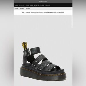 ✨SOLD OUT✨ CLARISSA MILLED NAPPA PLATFORM STRAP SANDALS